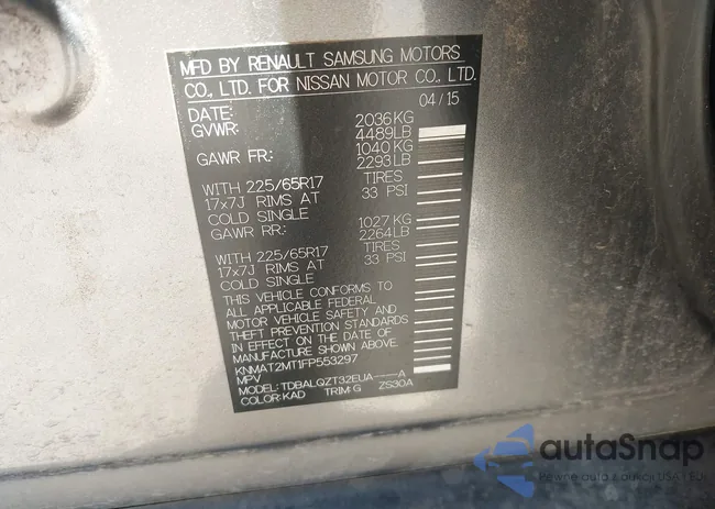 KNMAT2MT1FP553297: 43064201