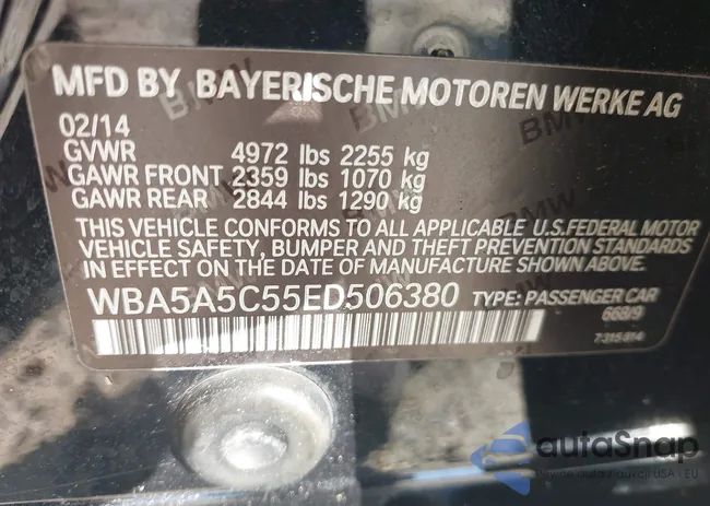 WBA5A5C55ED506380: 43064327