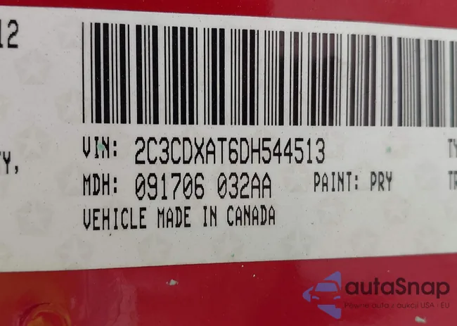 2C3CDXAT6DH544513: 43064340