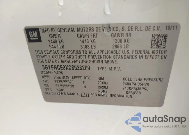 3GYFNCE3XCS523209: 43064418