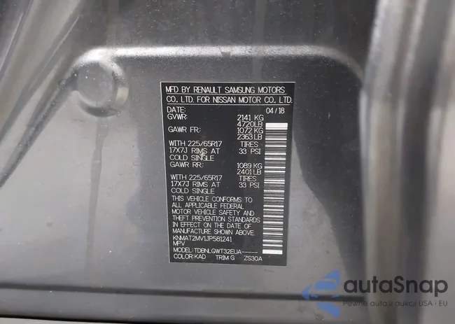 KNMAT2MV1JP581241: 43064420