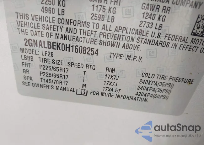 2GNALBEK0H1608254: 43064632