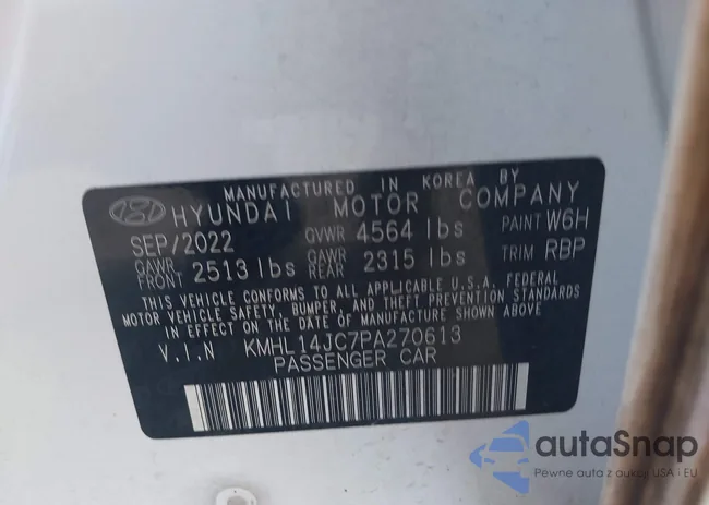 KMHL14JC7PA270613: 43064756