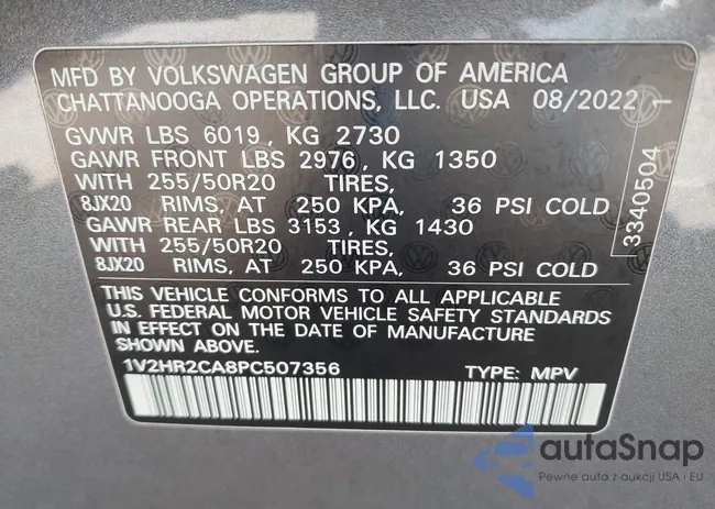 1V2HR2CA8PC507356: 43063992