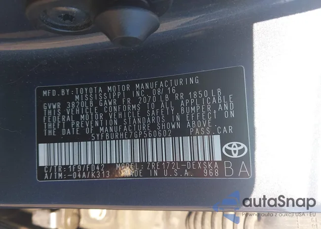 5YFBURHE7GP560602: 43065244