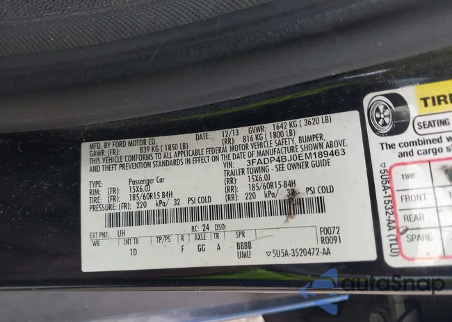 3FADP4BJ0EM189463: 43065510