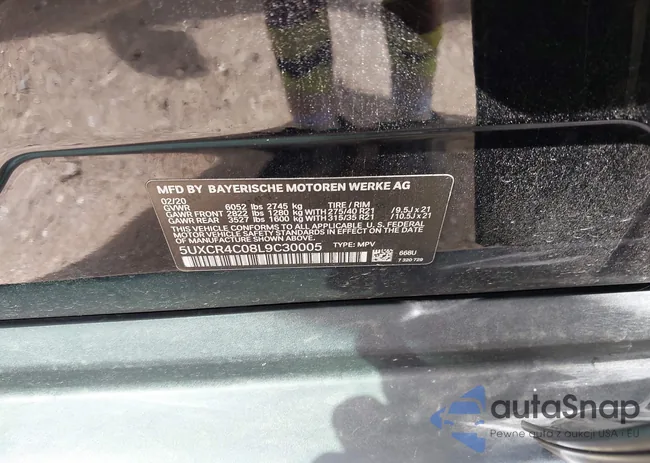 5UXCR4C08L9C30005: 43065610