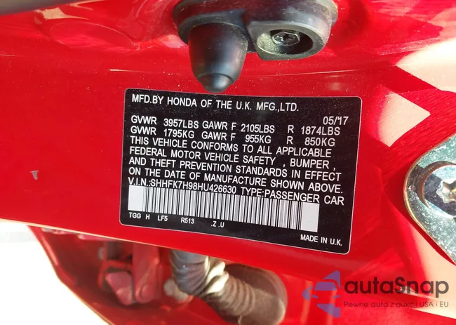 SHHFK7H98HU426630: 43065617