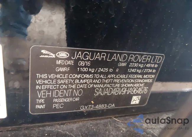 SAJAD4BV9HA964676: 43065673