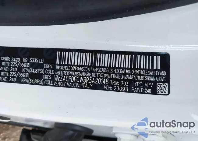 ZACPDFCW3R3A20148: 43064867