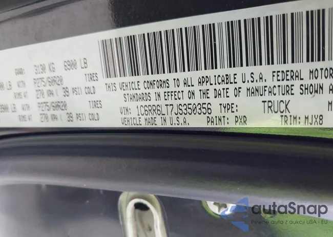 1C6RR6LT7JS350356: 43066226