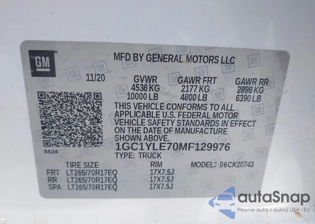 1GC1YLE70MF129976: 43066452