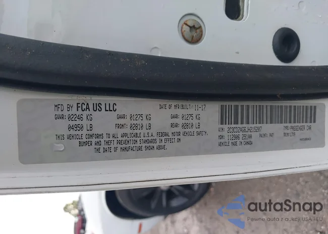 2C3CDZAG6JH215207: 43066479