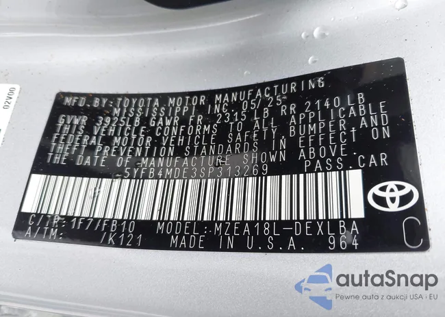 5YFB4MDE3SP313269: 43065841