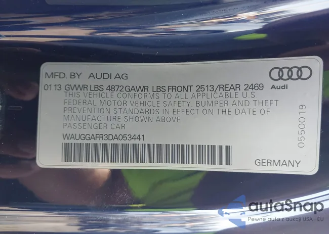 WAUGGAFR3DA053441: 43065894