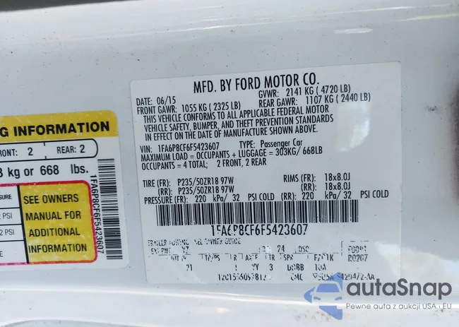 1FA6P8CF6F5423607: 43067299