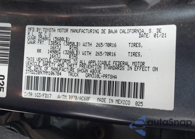 3TMDZ5BN7MM106784: 43067435