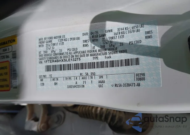 1FTER4BHXSLE13275: 43067526