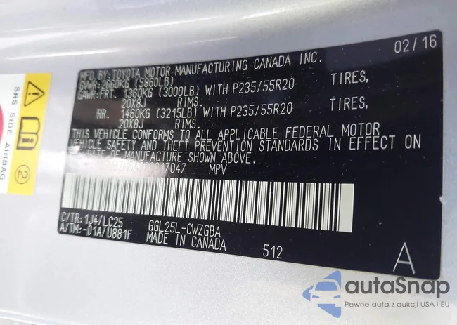 2T2BZMCA2GC017047: 43067651