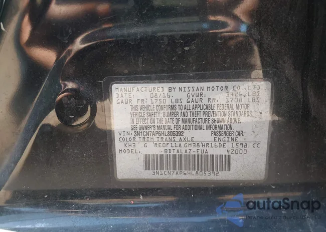 3N1CN7AP6HL805392: 43066929