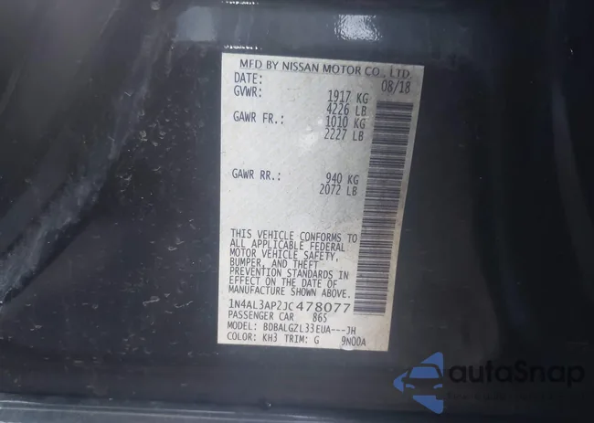 1N4AL3AP2JC478077: 43067131