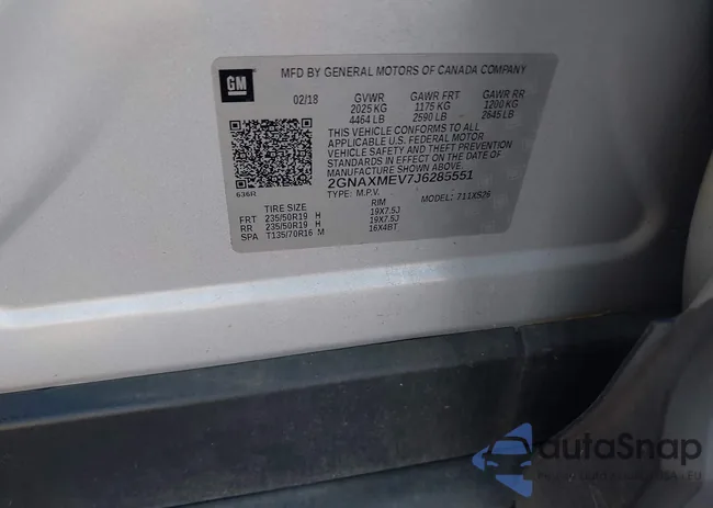 2GNAXMEV7J6285551: 43068205