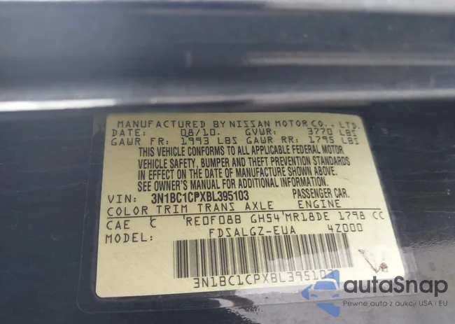 3N1BC1CPXBL395103: 43068394