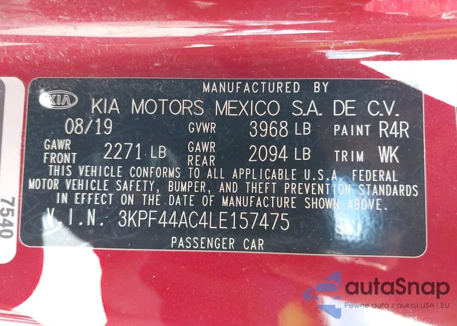 3KPF44AC4LE157475: 43068436