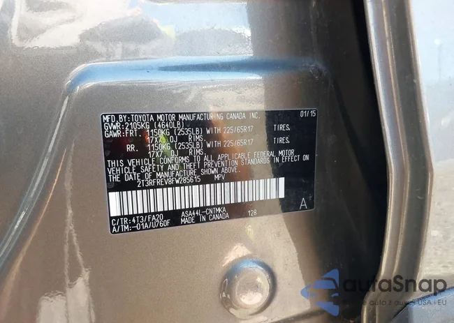 2T3RFREV8FW285615: 43068453