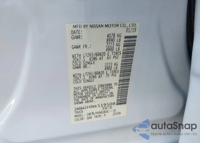 1N6BA1F49KN519508: 43068495