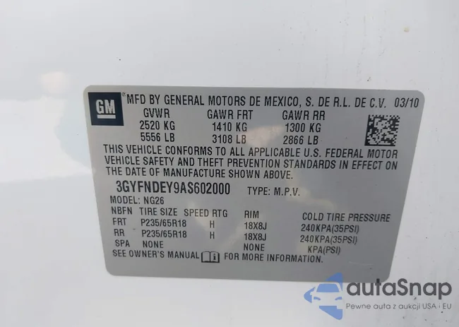 3GYFNDEY9AS602000: 43068510