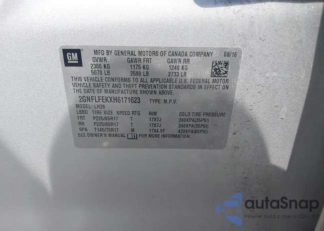 2GNFLFEKXH6171623: 43068543