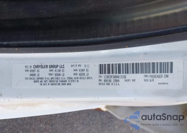 1C3BC8FG0BN613166: 43068647