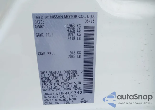 1N4BL4DV6SN405742: 43068718