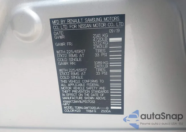 KNMAT2MV9LP517032: 43068081