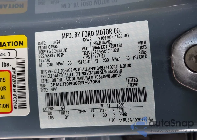 3FMCR9B60RRF67066: 43069341