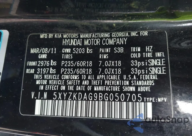 5XYZKDAG9BG050705: 43069498