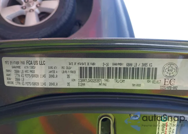 1C6RR7LG0GS253971: 43069559