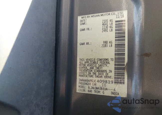 1N4AA6AP6JC409819: 43069127