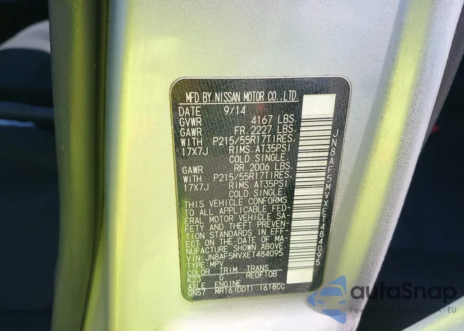 JN8AF5MVXET484095: 43070416