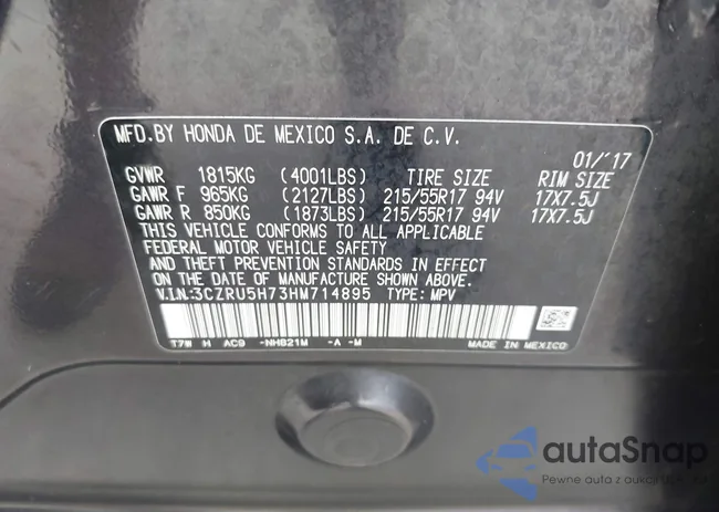 3CZRU5H73HM714895: 43070447