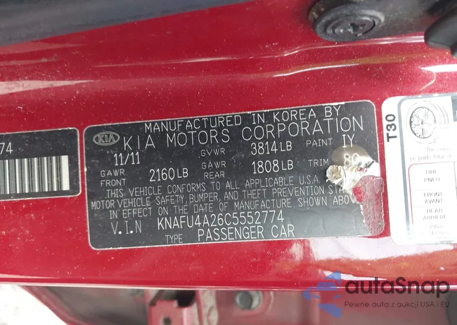 KNAFU4A26C5552774: 43070497