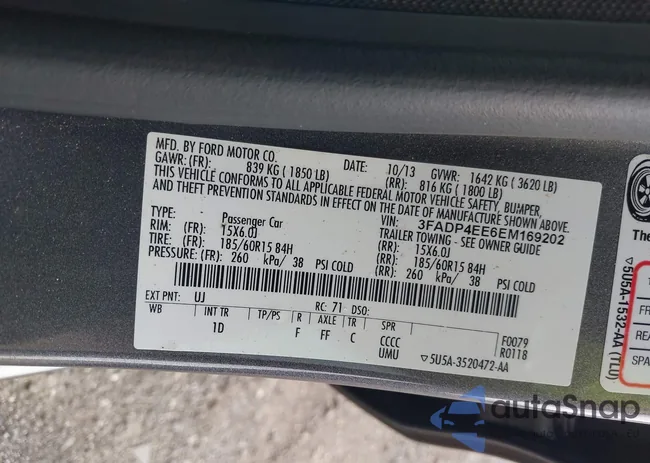 3FADP4EE6EM169202: 43070556