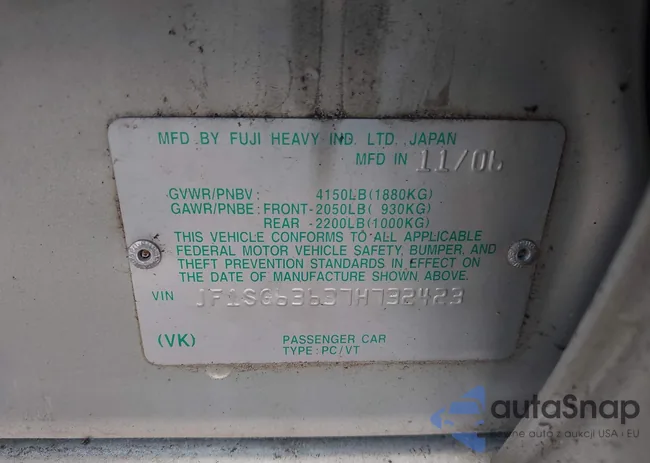 JF1SG63637H732423: 43070582