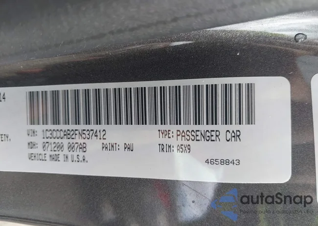 1C3CCCAB2FN537412: 43070583