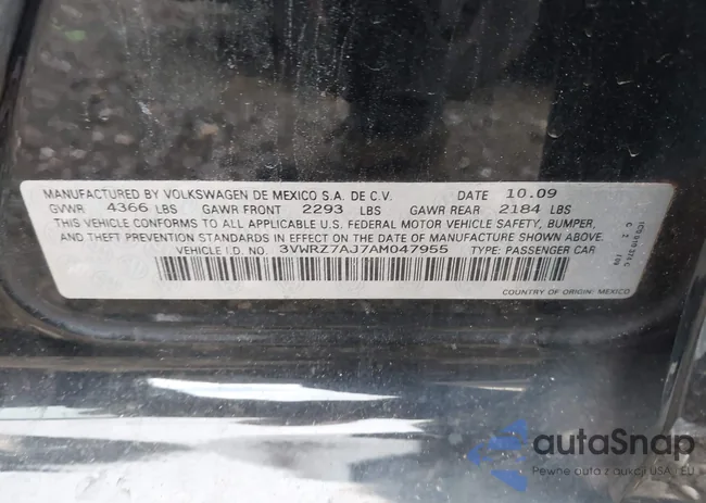 3VWRZ7AJ7AM047955: 43070638