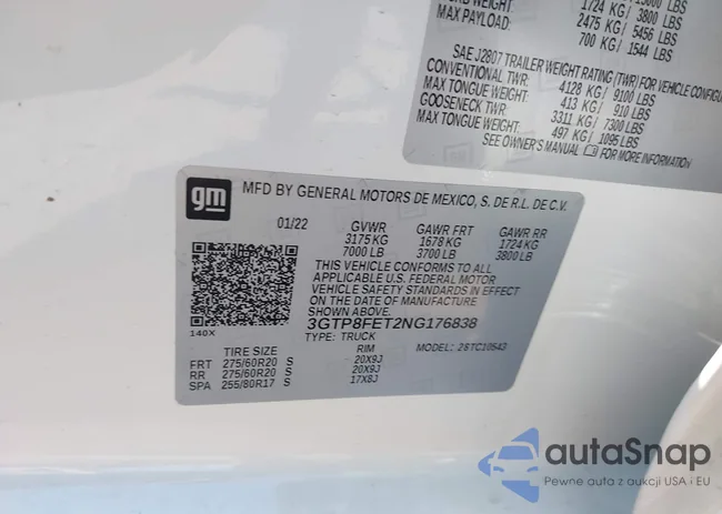 3GTP8FET2NG176838: 43069917