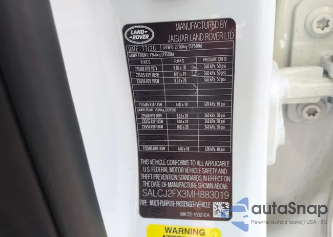 SALCJ2FX3MH883019: 43070107