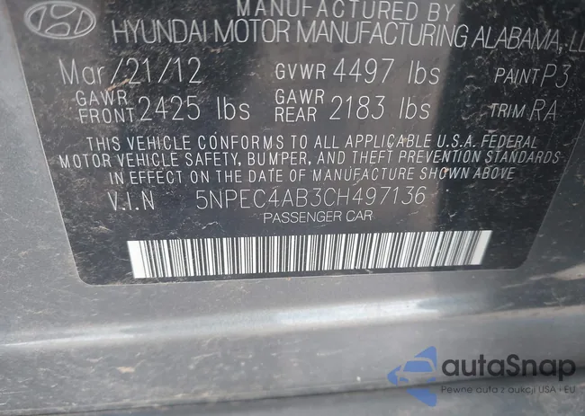 5NPEC4AB3CH497136: 43070134