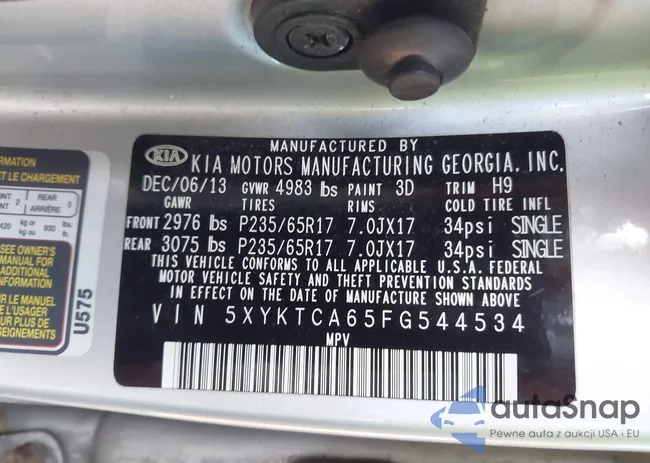 5XYKTCA65FG544534: 43071161